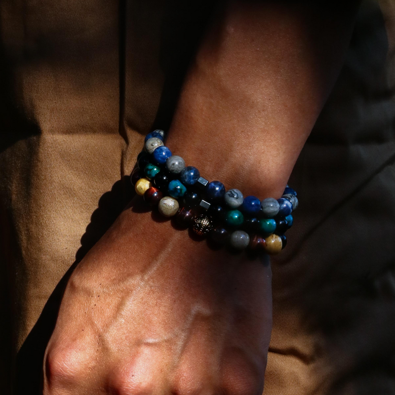 What does a black beads bracelet mean on a man in 2024? | Santa Muerte